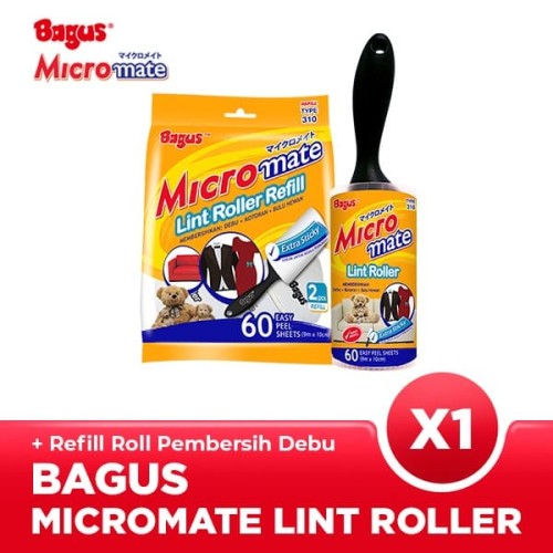 [EZO.9000186] Bagus Micromate Lint Roller Cap Type 310 + Refill