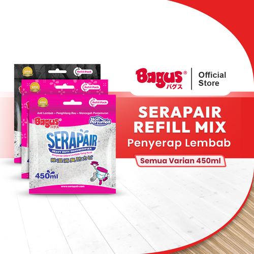 [EZO.9000193] [Triple Bundle] Bagus Serapair Refill 450 ml Mix