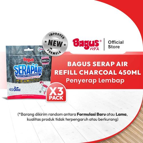 [EZO.9000194] [Triple Bundle] Bagus Serapair Refill 450 ml Charcoal