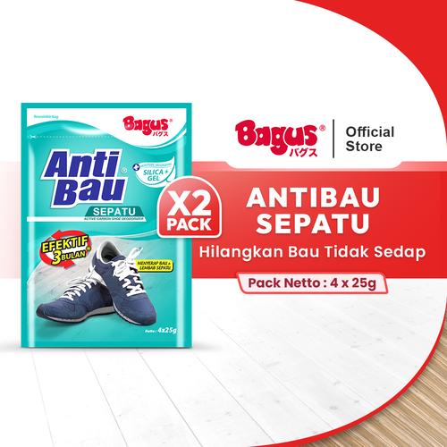 [EZO.9000224] TWIN PACK - Bagus Anti Bau Sepatu 4 X 25 Gr