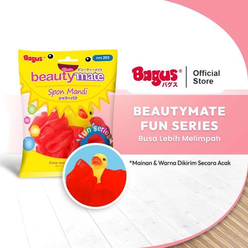 [EZO.9000232] Bagus Beautymate Spons Mandi Fun Series (Mainan dan Warna Acak)