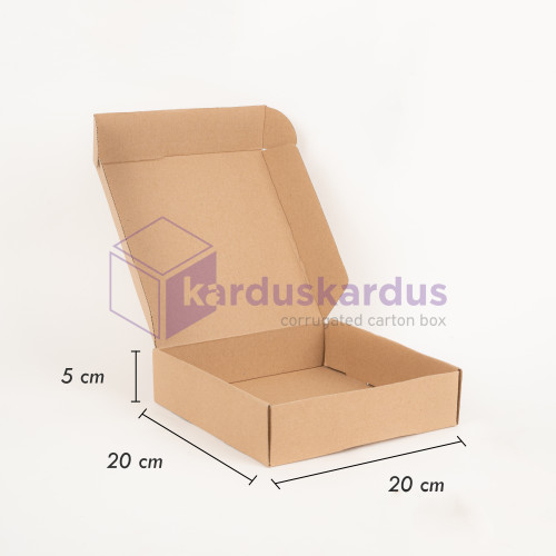 [EZO.9100019] Kardus Diecut Pizza Polos - 20x20x5 TERMURAH