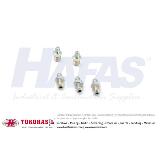 [EZR.2300085] Grease Nipple STRAIGHT (lurus) 1/8" - putih, ECERAN