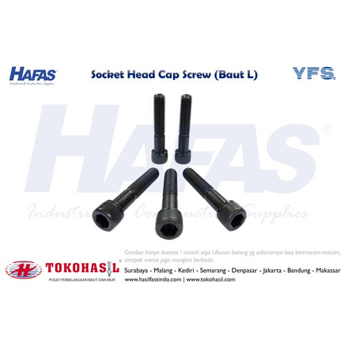 [EZR.2300158] Socket Cap Screw / Baut L M8x120, M8 x 120 - P1.25, 12.9 (Half)