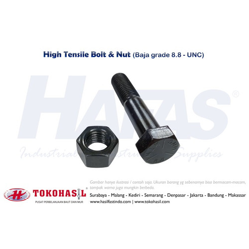 [EZR.2300172] Baut & Mur Baja 8.8 UNC 1/4 x 4" - 20T, HALF