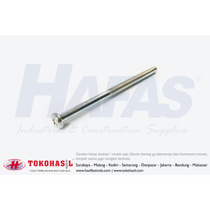 [EZR.2300315] Machine Screw JP M5 x 70 - HALF (putih) | Sekrup, Baut
