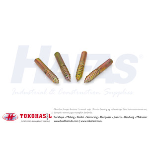 [EZR.2300377] Hanger Bolt M6 x 100 (kuning) | Sekrup