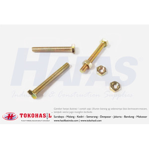 [EZR.2300440] Baut & Mur 4.6 kuning M6 x 65 - P1.00