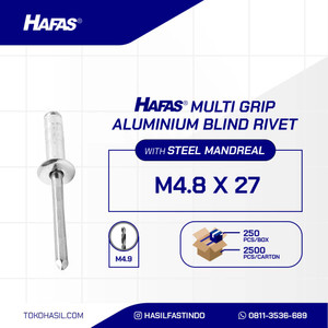 [EZR.2300625] Blind Rivet Multigrip MG 4,8 x 27 [12,7 - 22,4] / Paku Rivet
