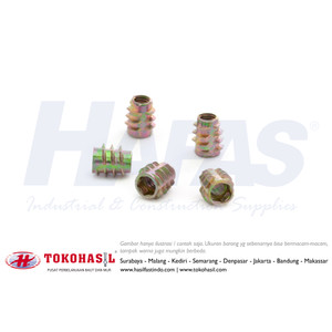[EZR.2300628] Insert Nut / Mur Nanas OE M4 x 10 - P0.70 (kuning)