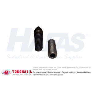 [EZR.2300637] Hex Socket Set Screw Cone Point M8 x 16 - P1.25 (Baut L Tanam)