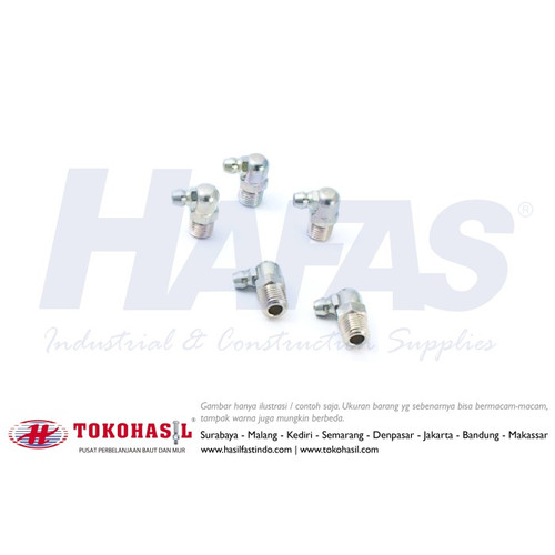 [EZR.2300733] Grease Nipple 3/8" x 90 (putih) ECERAN