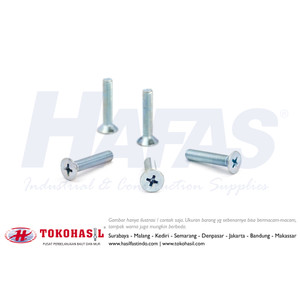 [EZR.2300770] Machine Screw / Sekrup, Baut JF M6 x 40 (putih)