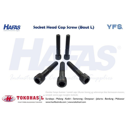 [EZR.2300814] Socket Cap Screw / Baut L M16x100, M16 x 100 - P2.00, 12.9 (Half)