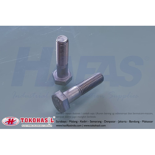 [EZR.2300815] Baut Stainless Steel A2 (B/O SS304) M24 x 50 - P3.00, Half