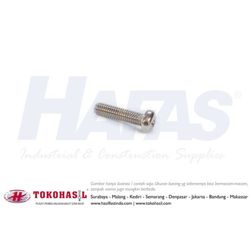 [EZR.2300934] Machine Screw / Sekrup, Baut JP SS M3 x 8 (stainless steel) - 200 pcs