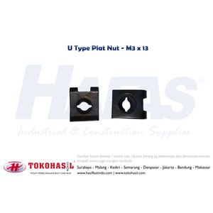 [EZR.2300953] U Type Plate Nut M3 x 13 - Hitam / Mur Jepit