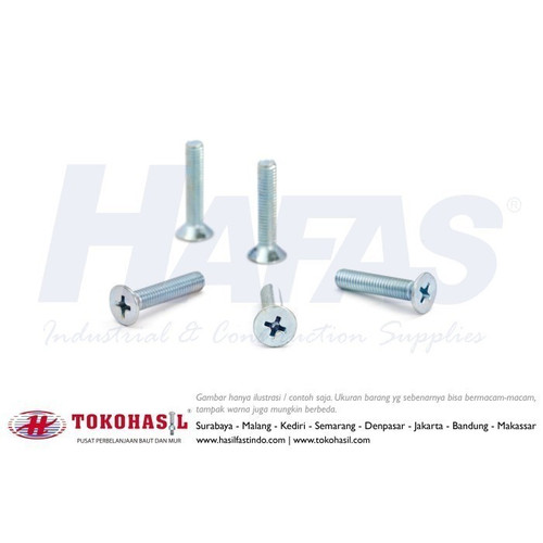[EZR.2300990] Machine Screw JF M4x35 / Sekrup JF M4 x 35 (Putih) - ECERAN