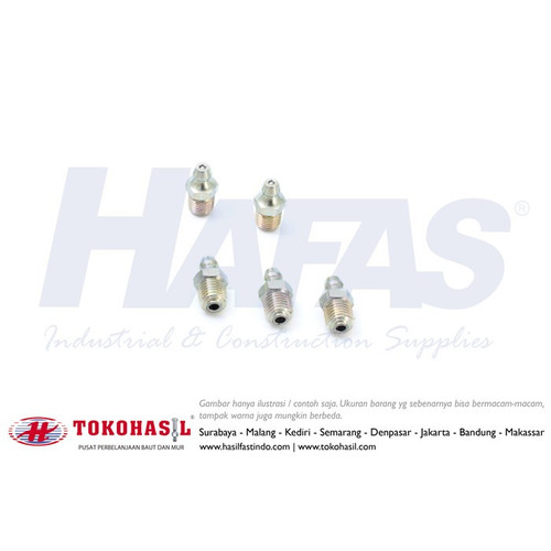 [EZR.2301036] Grease Nipple STRAIGHT (lurus) 5/8" - putih, ECERAN