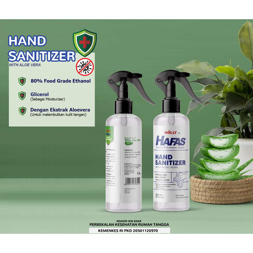 [EZR.2301464] HAFAS Hand Sanitizer, Ethyl Alcohol 80% Food Grade - Spray (250 ml)