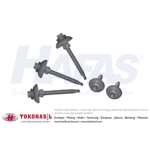 [EZR.2301522] Sekrup Drilling Wing #6.2 x 50 Dacromet (Polycarbonate Screw), ECERAN