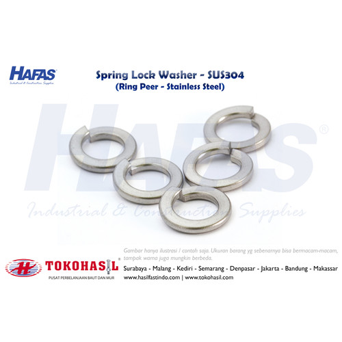 [EZR.2301572] Ring Peer, Ring Pir Stainless SS304 M12 / Spring Lock Washer (WL) M 12