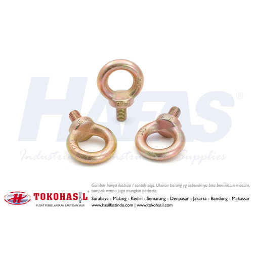 [03BEBMC-000019DR] Eye Bolt M22, M 22 - P2.50 (kuning) / Baut Mata - ECERAN