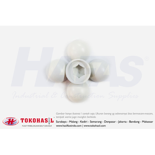 [EZR.2302599] Plastic Cap Roofing Screw #17 x 8.5 x K8 (Putih / White Cream)
