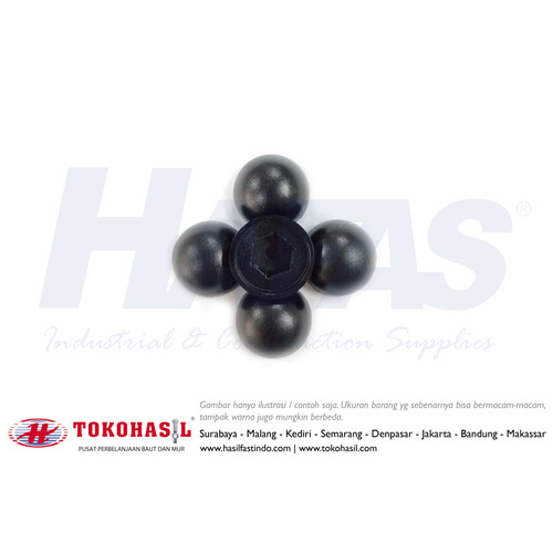 [EZR.2302600] Plastic Cap Roofing Screw #17 x 8.5 x K8 (Hitam / Black)