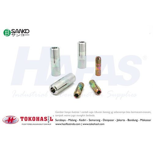 [EZR.2302695] Drop In Anchor, Dyna Set, Dinaset 5/8 inch (putih)