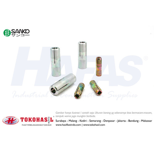 [EZR.2302697] Drop In Anchor, Dyna Set, Dinaset 3/8 inch (putih)