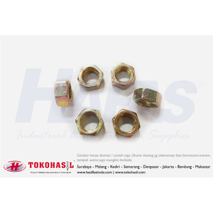 [07NXNMC-000036DR] Mur Segi Enam M 6, K 10 - P1.00 (Kuning) / Hex Nut Only - 1.600 pcs