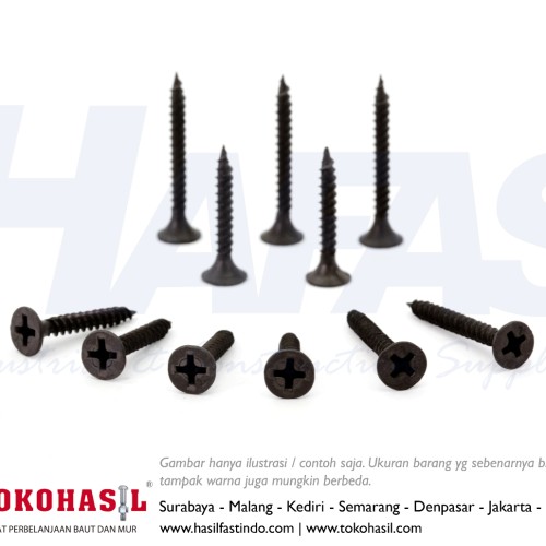 [EZR.2303086] Sekrup Drywall #6x1 (Skrup Gypsum #6 x 1, Screw) HFL - 1.000 pcs