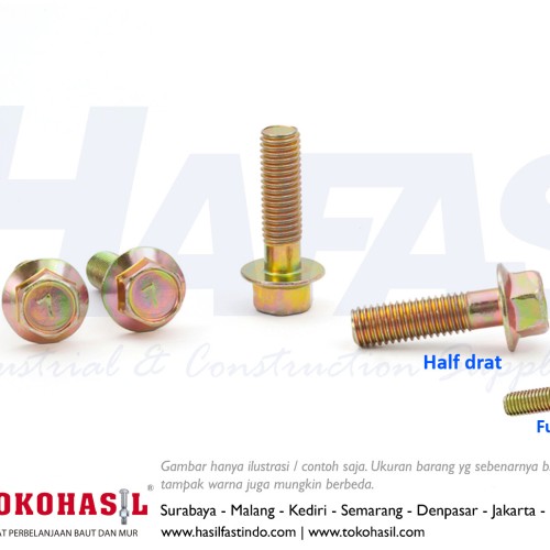 [04MFBMF-000005DR] Baut Flange M 10 x 25 mm - P1.25 / Flange Bolt M10x25