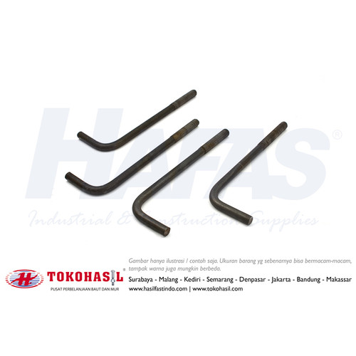 [EZR.2303337] Angker Bolt 3/4x400x80 mm (Anchor Bolt 3/4, Baut Angkur 3/4)
