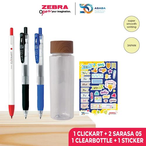 [EZO.7500098] Zebra Paket Alat Tulis 1/ Stationery Set 1 Free Clear Bottle