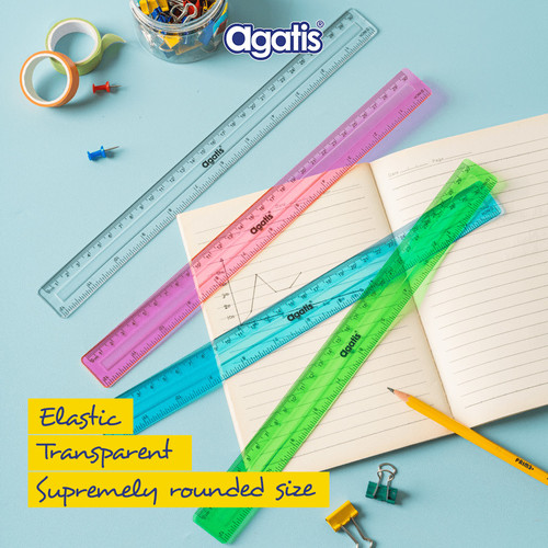 [EZO.7500106] Agatis Eco Penggaris Plastik 30cm