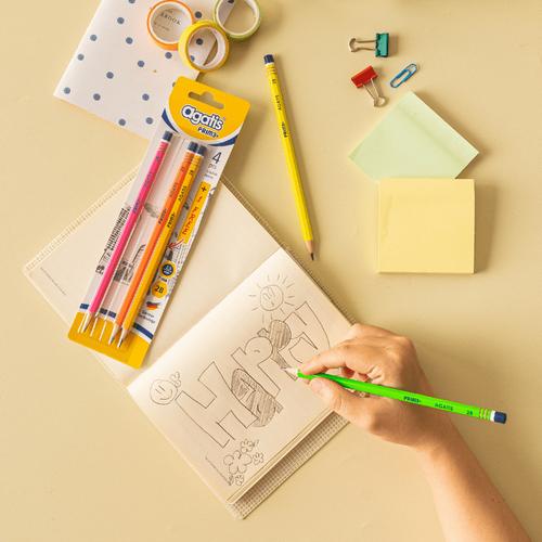 [EZO.7500119] Agatis Prime Pensil Tulis Neon 2B Blister 5 Pcs