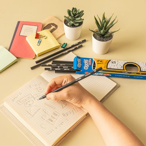 [EZO.7500128] Agatis Neopex Pensil Tulis 2B Black Edition 1Box Isi 12Pcs
