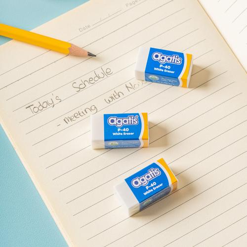 [EZO.7500133] Agatis Eco Penghapus White Kecil Isi 4Pcs