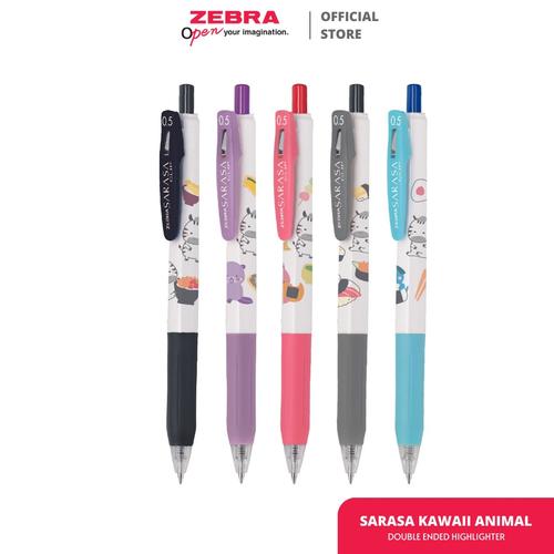[EZO.7500352] Zebra Pulpen/Bulpen Sarasa Gel 0.5mm Kawai Animal Series Satuan & Set5