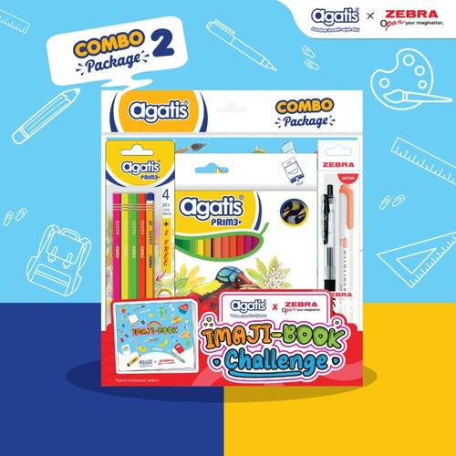 [EZO.7500124] Agatis - Paket Mewarnai & Menggambar Kombo 2 Imaji Book Agatis X Zebra