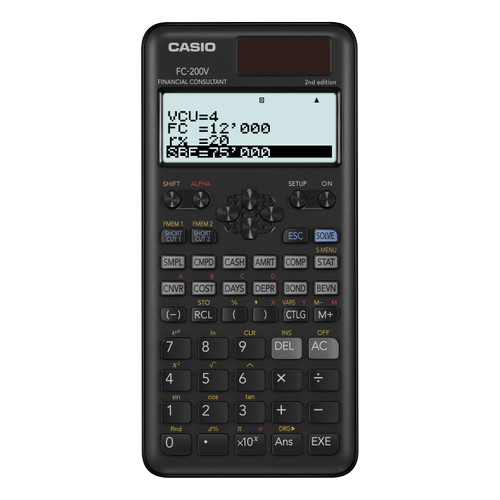 [EZO.7500360] Kalkulator Financial/Keuangan Casio FC-200V