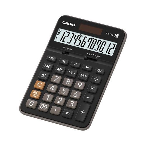 [EZO.7500185] Kalkulator Kantor/Praktis Tipe Meja Casio AX-12B Layar Besar 12 Digit