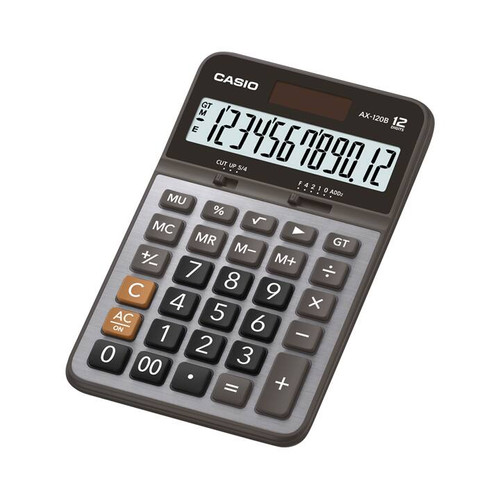 [EZO.7500186] Kalkulator Kantor/Praktis Tipe Meja Casio AX-120B Layar Besar 12 Digit