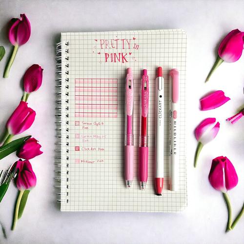 [EZO.7500188] Paket Bundling Alat Tulis Zebra Pretty Pink Free Notebook Grid A5