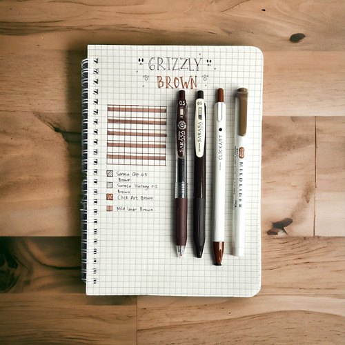 [EZO.7500189] Paket Alat Tulis Zebra Grizzly Brown Free Notebook Grid A5