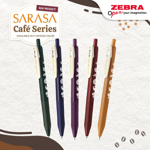 Zebra Pulpen Gel Sarasa Clip 05 Vintage Series Cafe - Limited Editon