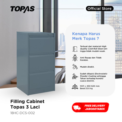 [EZO.7500216] Filing Cabinet Topas 3 Laci DCS-002