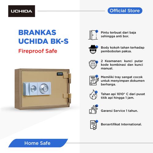 [EZO.7500219] Brankas Uchida BKS Tahan Api Tempat Penyimpanan Uang